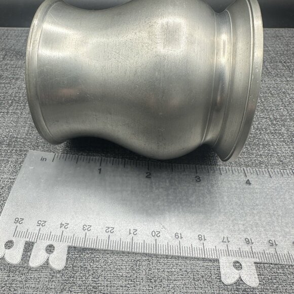 Crown & Rose Cast Pewter Small Tankard Mug 3.5" Made in England Vintage 1960s - Picture 9 of 11